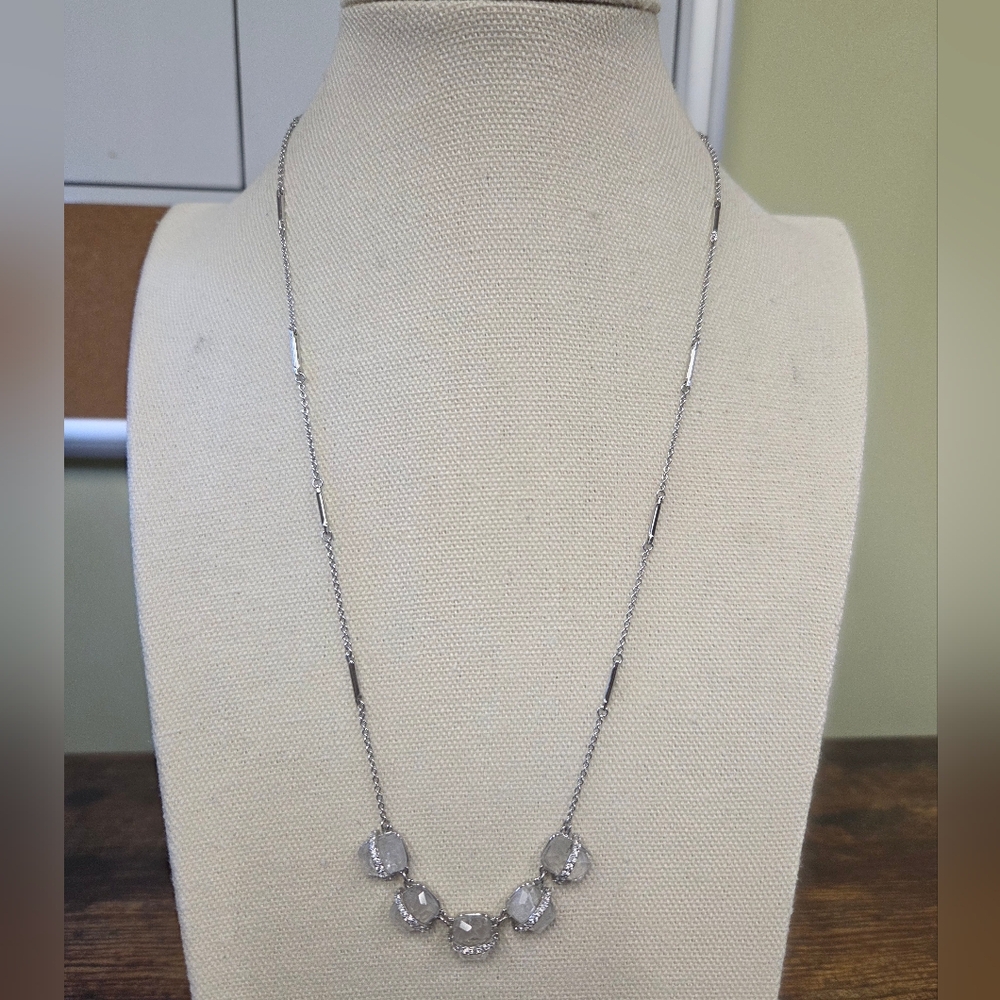 Rock Crystal Diamond CZ Shimmer Necklace
